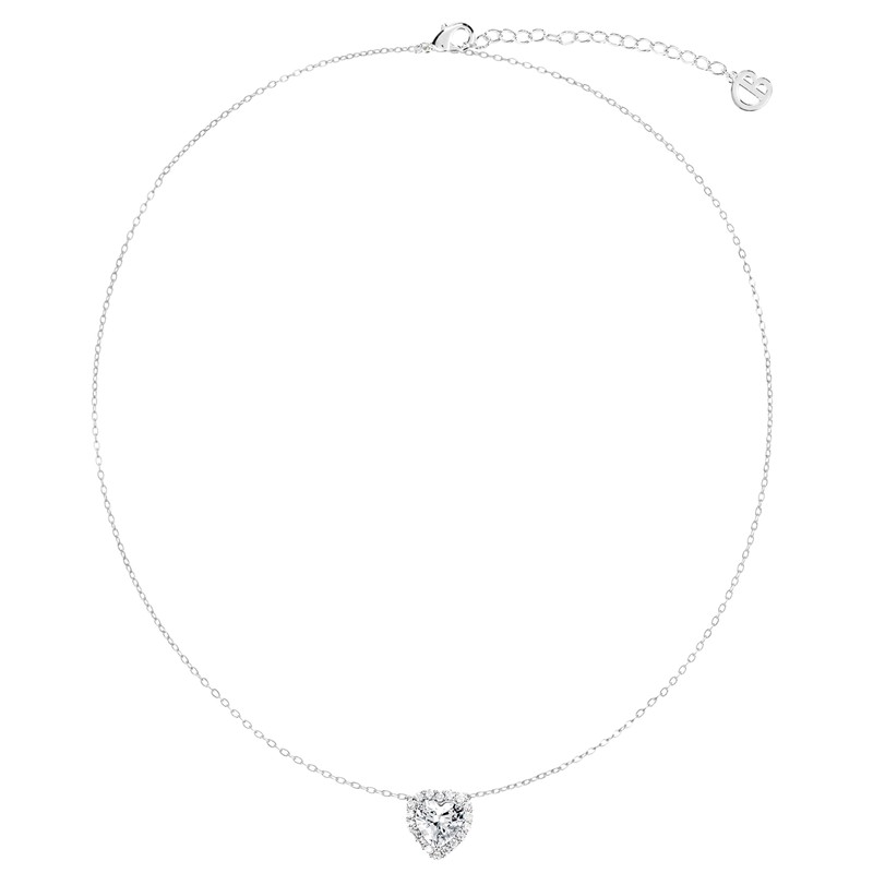 COBI CZ Birthstone Heart Pendant Necklace for Women, 925 Sterling