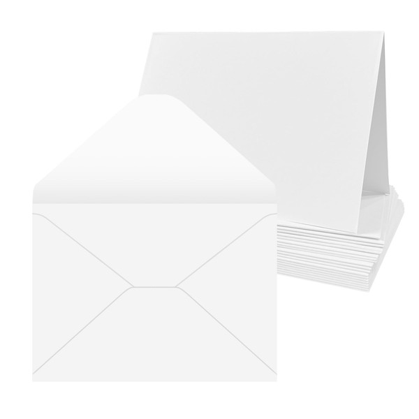 20 Pack 5x7 inch Blank White Greeting Cards and Envelopes,