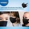 Termin8 Unisex Kid's FACE Covering-Black Mask, 1 Count (Pack of