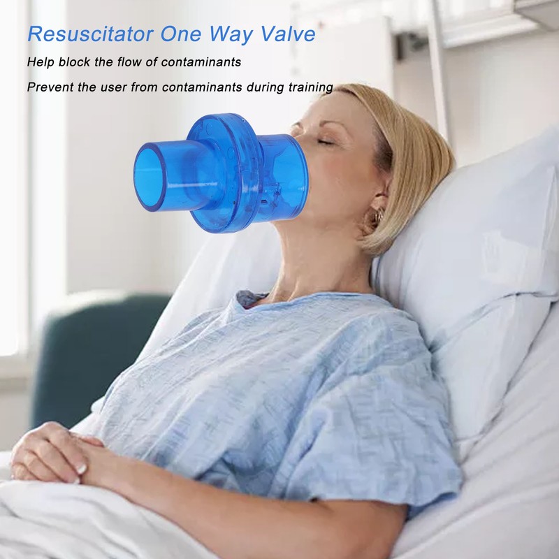 20pcs Professional Cardiopulmonary Resuscitation Face Shield Replacement One Way Valve