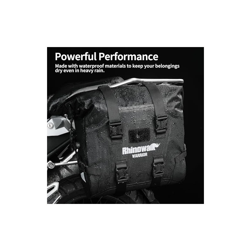Motorcycle Side Bag Waterproof with Quick Release 24-42L Expandable Motorcycle