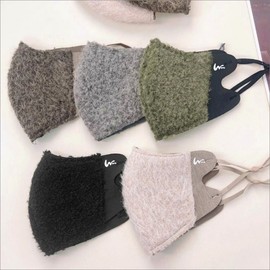 Unisex 5-Color Adjustable Length Fuzzy Fleece Winter Warmer Mask Black/FREE
