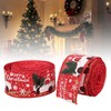 2Pcs Satin Ribbon 16.4ft Red Christmas Ribbon Retro Truck Pattern