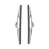 12in/30.48cm Front Windshield Wiper Blades Stainless Steel Polished Silver Universal