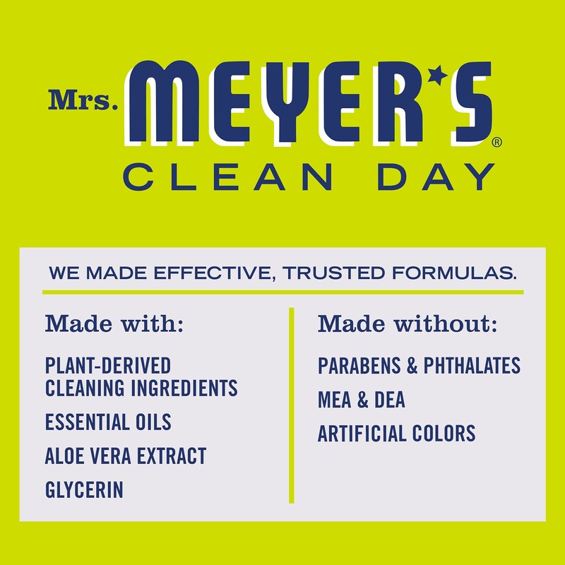MRS. MEYER'S CLEAN DAY Liquid Dish Soap, Biodegradable Formula, Lemon