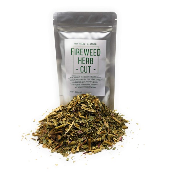 Fireweed Herb - Cut, Dried, Organic Epilobium Angustifolium - Net Weight: 1oz/28g