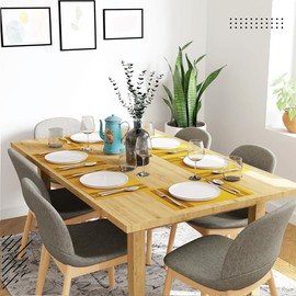 Encasa XO Dining Placemat Set of 6 | Ladder Yellow Color | Fine Ribbed Cotton Table mat | Size 18x13 in | Machine Washable