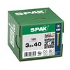 SPAX Universal Screw, 3.5 x 40 mm, Pack of 180,