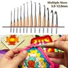 Beech Wood Crochet Hooks,5mm Ergonomic Handle Crochet Hook Hand DIY