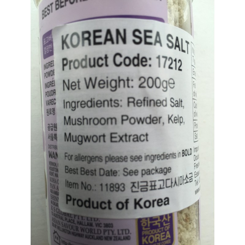 Wang Korean Sea Salt - 7.05oz (Mushroom Powder)