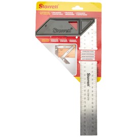 Starrett Carpenter Square - K53M-250-S Stainless Steel Angle Ruler Carpentry 250mm (10”) - Aluminium Alloy Handle for Craftsman Woodworking