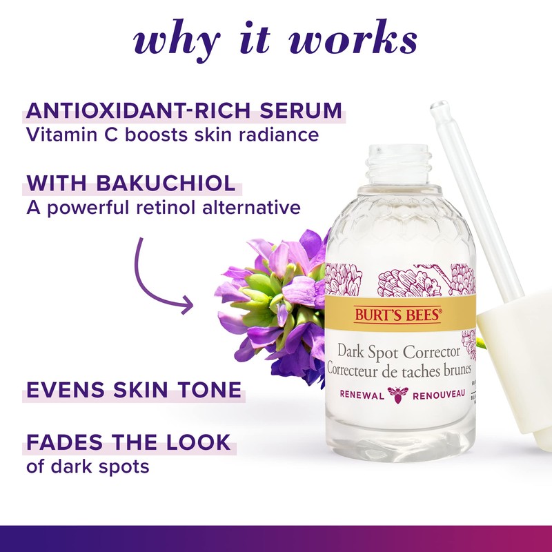 Burt's Bees® Face Serum, Renewal Dark Spot Corrector with Bakuchiol
