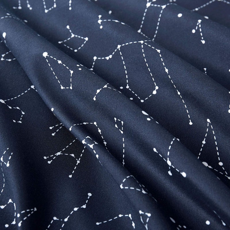 Wake In Cloud - Constellation Comforter Set, Navy Blue with