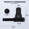 Weight Lifting Straps with 3mm Double-Layer Cowhide Palm Grips, Black