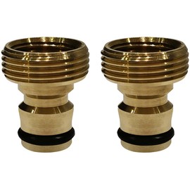 Rosenstein & Söhne Hose Connector: Set of 2 Tap Hose Adapters with 3/4 Inch and 1/2 Inch Thread (Garden Hose Adapter Tap, Garden Hose Coupling Tap)