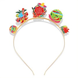 vokone Cinco De Mayo Headband Enamel Colorful Sombrero Fiesta Headband Mexican Holiday Hair Accessories for Women (Mexico Fiesta)
