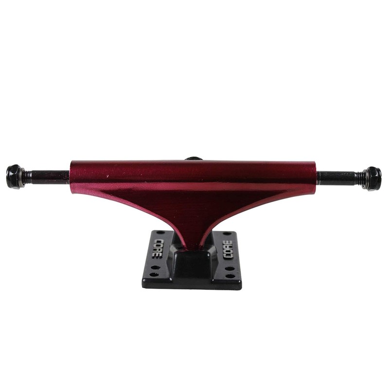 Core Skateboard Trucks 5.25 (8.0") Anodized Red/Black Base, Premium Bushings