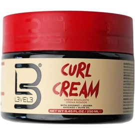 Crema hidratante para rizos de nivel 3, con aceite de coco y jojoba para cabello rizado y rizado, bloquea la humedad y el brillo