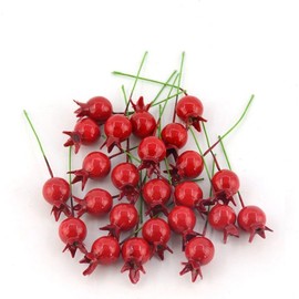 GANPUB 20Pcs Red Mini Pomegranate Artificial Fruits Ornaments Lifelike Pomegranate Decor for Wedding Home Party Christmas Crafts Decor Artificial Plants and Flowers