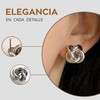 Aretes de Nudo para Mujer en Acero Inoxidable con Chapado