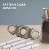 CAM2 Silver Grain Damascus Steel fits most cigars, cigar cutters,