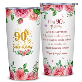 Cwutoba 90th Birthday Gifts for Women, Gifts for 90 Year Old Woman, 90 Birthday 20oz Tumbler, 90th Birthday Ideas, 90 Year Old Birthday Gift for Women, 1934 Birthday Gifts for Women