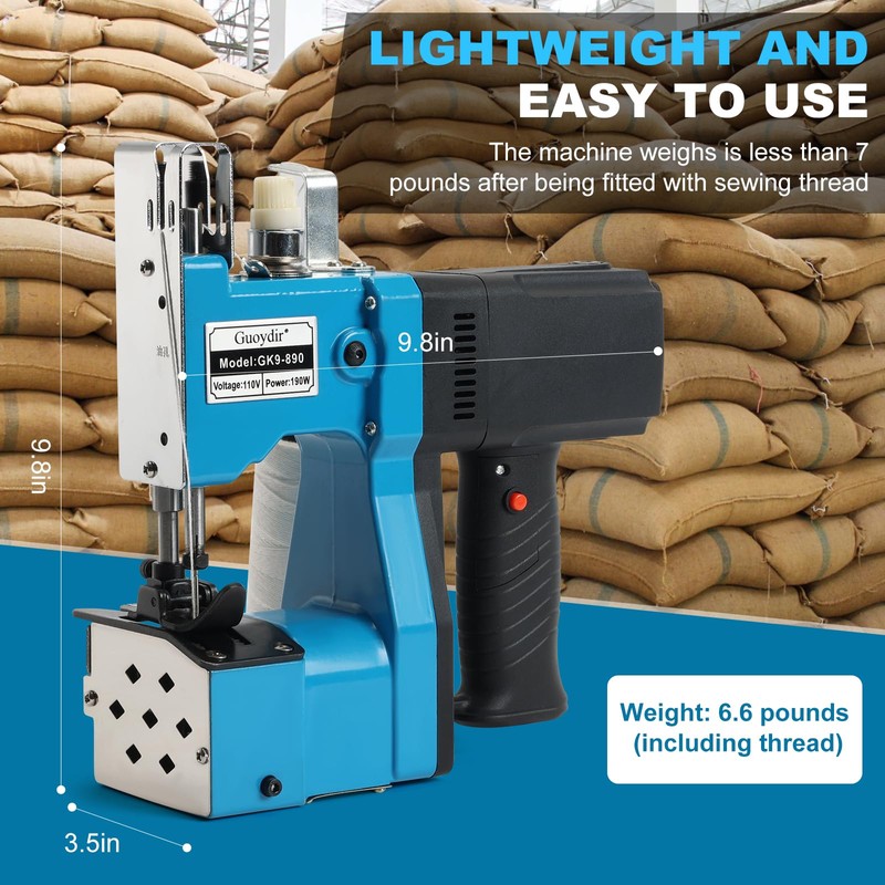 Guoydir Portable heavy-duty sewing machine, industrial sewing machine, handheld sewing