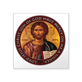 CafePress Jesus Prayer Square Sticker 3 X 3 Square Bumper Sticker Car Decal