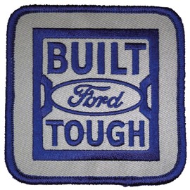 Ford Built Ford Tough Embroidered Patch 3 inch x 3 inch | Heat Seal Patch for Clothes, Jean Jacket, Black Backpack, Hat, Jackets, and More