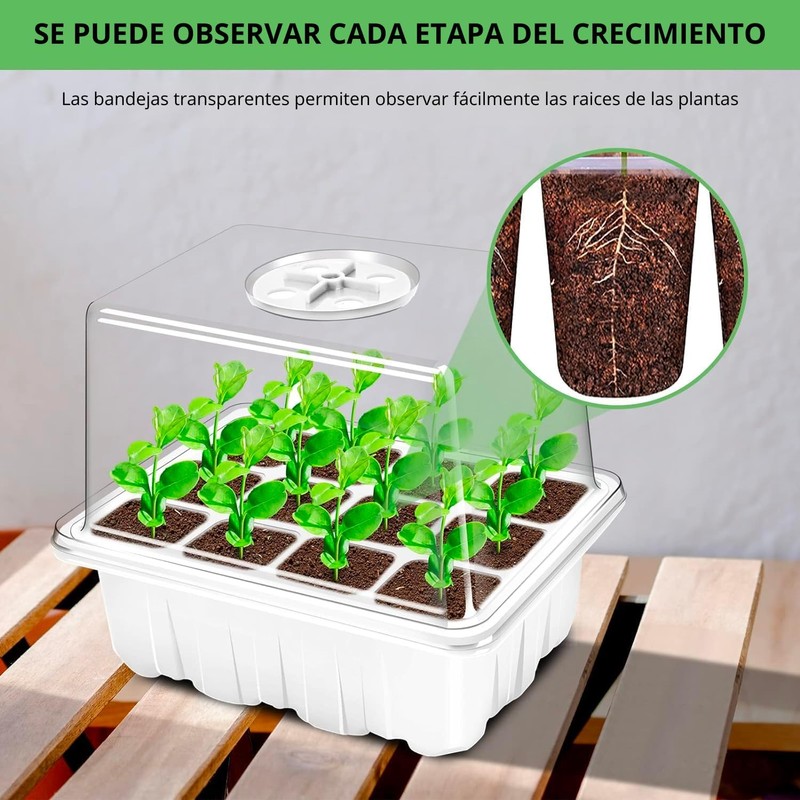 Ukipos Set de 10 Bandejas de Germinación de Semillas, Macetas