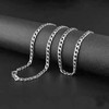 925 Sterling Silver Cuban Chain 3mm Women 18 Inch Silver
