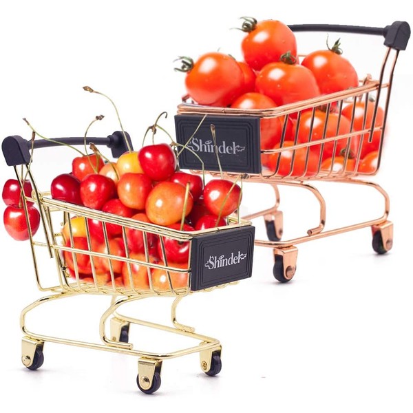 Mini Brands Shopping Cart, 2PCS Shopping Day Grocery Cart Mini Supermarket Handcart Toy Shopping Carts