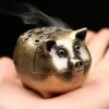 Chinese Bronze Pig Burner - Feng Shui Lucky Charm for