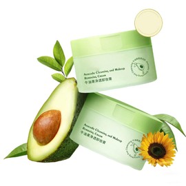 ZJchao 1Pcs Bálsamo Limpiador de Fusión de Maquillaje, Bálsamo Limpiador de Aguacate Refrescante Limpieza Profunda Cuidado de Piel, Limpiador Facial, Crema Removedora de Maquillaje