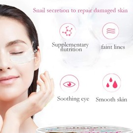 60 PCS Parches Ojos Bolsas y Ojeras, Eye Patches, Máscara Para Los Ojos De Colágeno, Contorno de Ojo Antiarrugas, Anti Edad para Ojeras, Para Eliminac