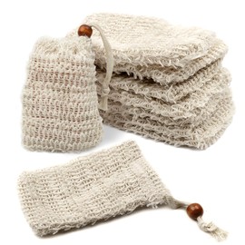 40 Soap Bags Mesh Exfoliating, 100% Natural Sisal Soap Pouch, Soap Savers for Shower Use Like Massaging and Scrubbing