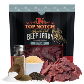 Top Notch Ranch Cut Jerky - 3.25 oz Bag of Beef Jerky - High Protein Snacks for Kids and Adults - Flavorful Strips of Premium Beef