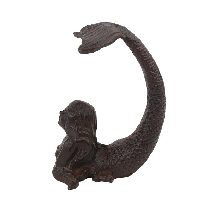 Treasure Gurus Heavy Duty Cast Iron Mermaid Tail Door Stop