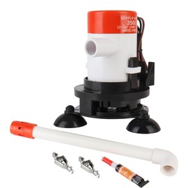 SEAFLO 09 Series Portable Livewell Aeration Pump Kit - 12V, 350 GPH, Submersible, Adjustable Spray Head, Quiet Operation, Corrosion-Resistant, Fresh/Saltwater Use, CE & RoHS Certified, 4-Year Warranty