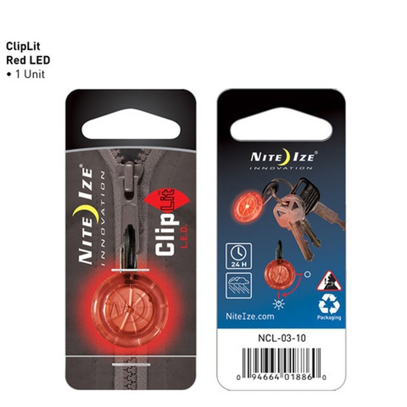 Nite Ize NCL-03-10 ClipLit Carabiner LED Light, Red