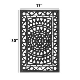 IRONGATE All Weather Rubber Doormat - Sunburst Welcome Indoor Outdoor Durable Non Slip Mat - Easy Clean High Traffic Area Patio Entryway Entrance Doormat - 17x30 inches