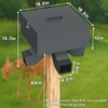 Portable 80LB Gravity Deer Feeder, Heavy Duty Metal Wildlife Feeder