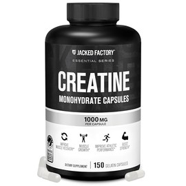 Jacked Factory Cápsulas de monohidrato de creatina pastillas de creatina para el crecimiento muscular, mayor fuerza, mayor producción de energía y... 