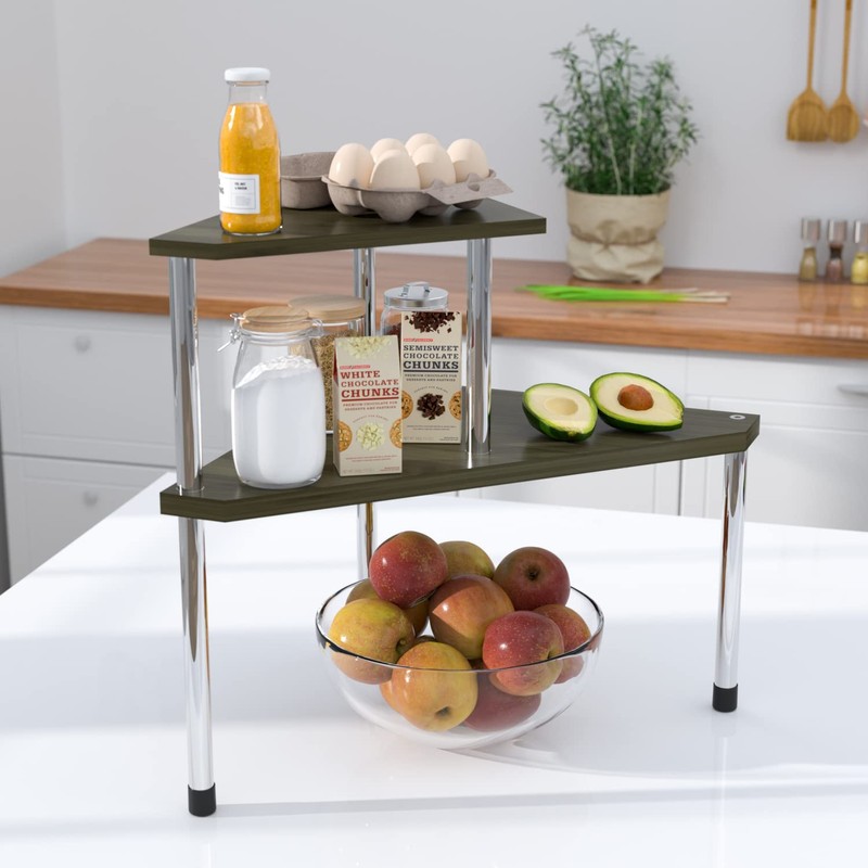Weenson Bathroom Counter Organizer Corner Shelf - 2 Tier Bathroom
