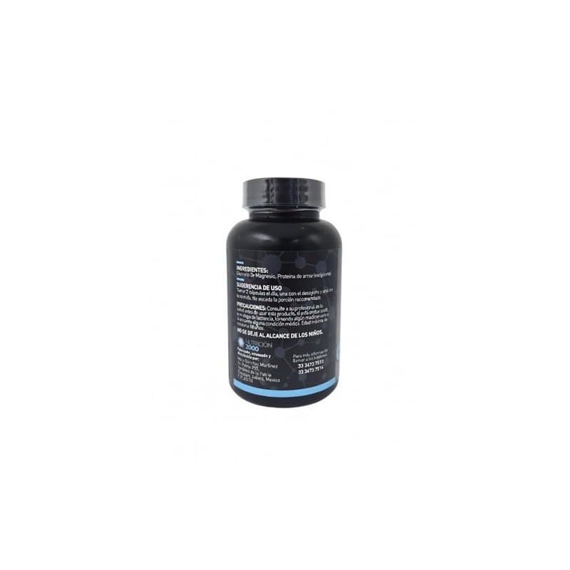 Glicinato de Magnesio 500 mg, Magnesio Glicinato en Cápsulas, 60