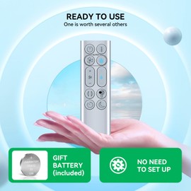 Snrigw Replacement Remote Control for Dyson PH01 PH02 PH03 PH04 PH3A Compatible with Fan Tower & Humidify Purifier(Silvery)
