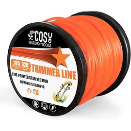 String Trimmer Line, Commercial Grade Orange Pentagon Weed Eater String, Premium Nylon Universal 0.105" Diameter x 328'