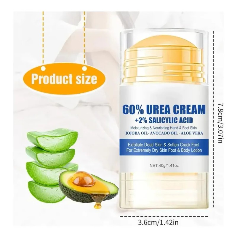 Crema Hidratante Para Pies, Crema De Urea Con 60% Urea