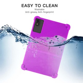 Case for ApoloSign EP1095T Tablet 11 inch,Soft Silicone Protector Cover,Kids Friendly,Adjustable Stand Tablet Cover,4 Corners Thicken Shockproof,Purple
