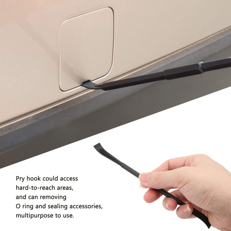 6PCS/Set Prying Bar Hook Set Double Ended ABS Plastic Black